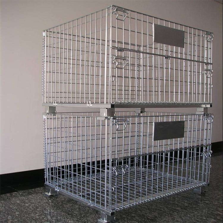 Quality Guaranteed Q235 Steel Heavy Duty Warehouse Stackable Wire Mesh Storage Container