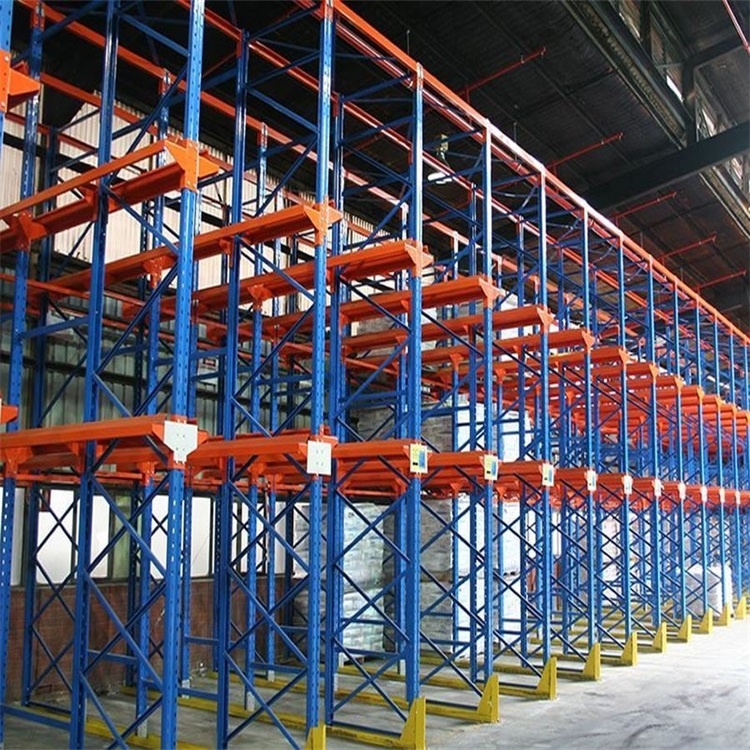 Heavy duty warehouse storage drive in shelf