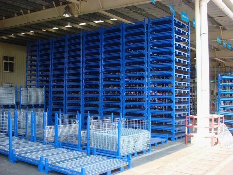Warehouse Stackable Wire Mesh Cage For Logistic Equipment