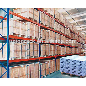 Selective industrial warehouse storage pallet rack system