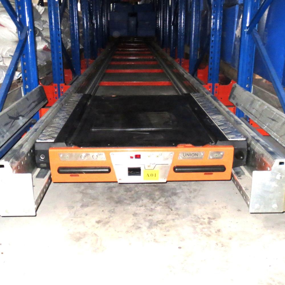 Automatic radio guide shuttle car/satellite pallet racking system