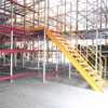 Warehouse High Density pallet racking systems supported steel mezzanine floors 