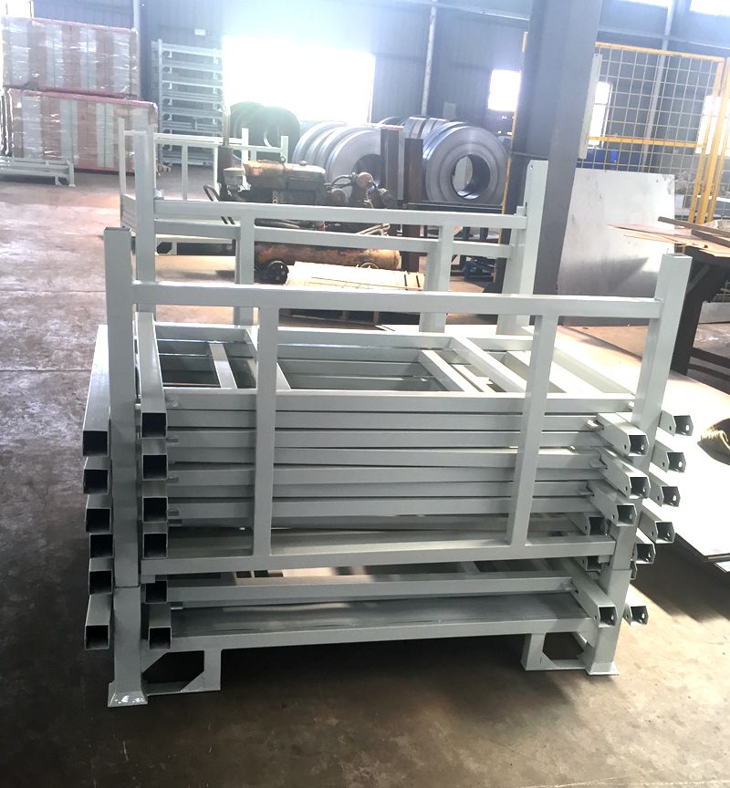 Stack Steel Powder Coating Collapsible Pallet Stacking Rack