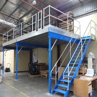 Industrial Warehouse Storage System Heavy Duty Multi Tier Steel Structure Garret
