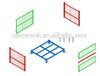 Demountable and stackable steel wire mesh container